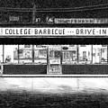 College Barbecue at Night